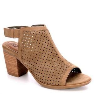 Eurosoft by Sofft Melrose Brown leather open toe bootie size 7